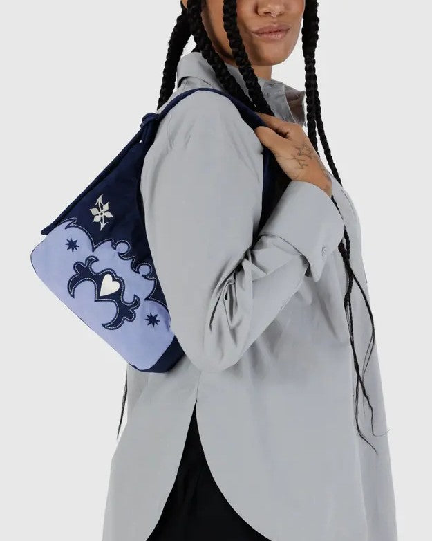 MINI NYLON APPLIQUE SHOULDER BAG