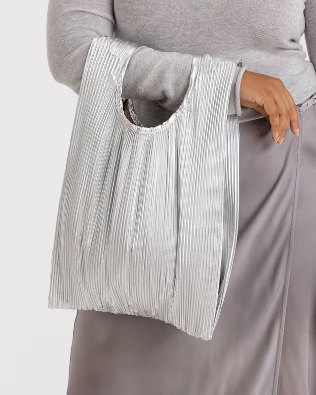 PLEATED BAGGU METALLIC