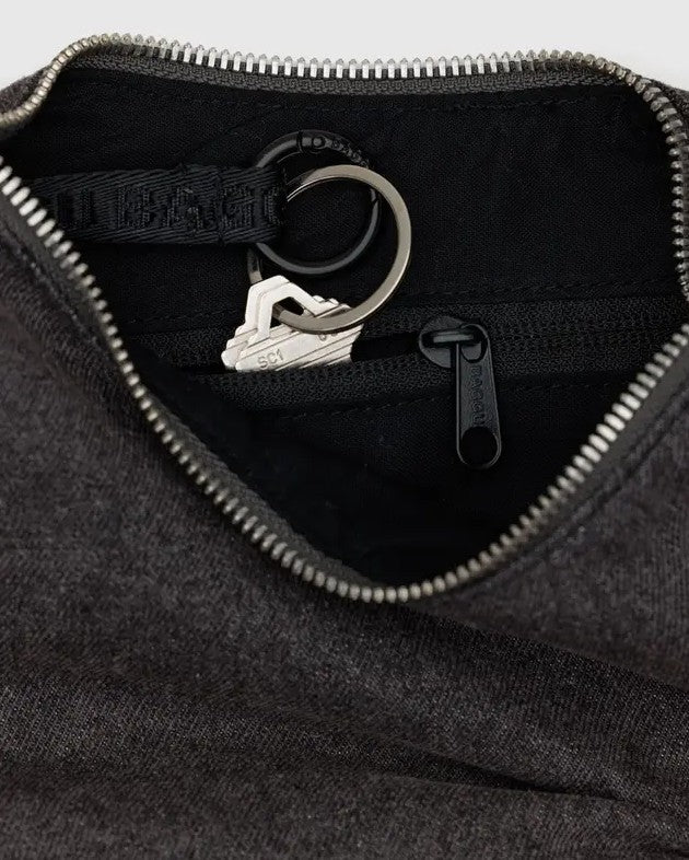 SMALL DENIM CRESCENT BAG