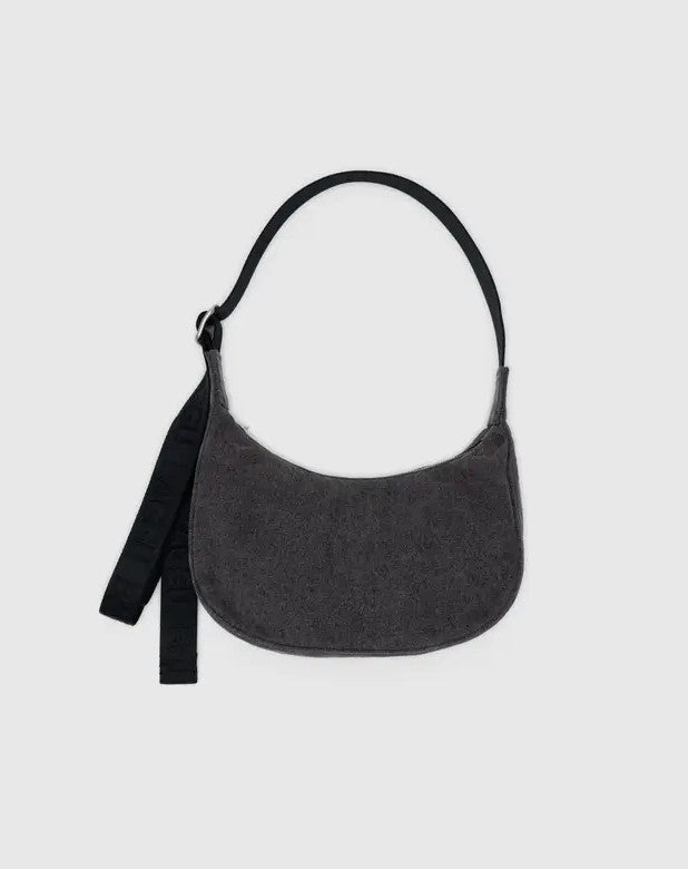 SMALL DENIM CRESCENT BAG