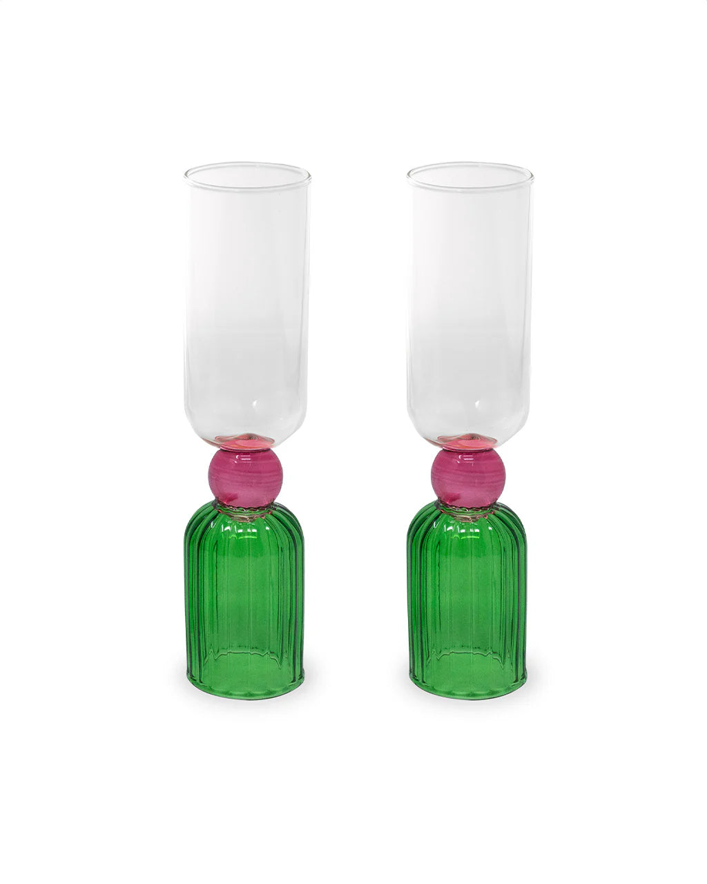 COLORBLOCK TIPSY TURVY BAR GLASS SET