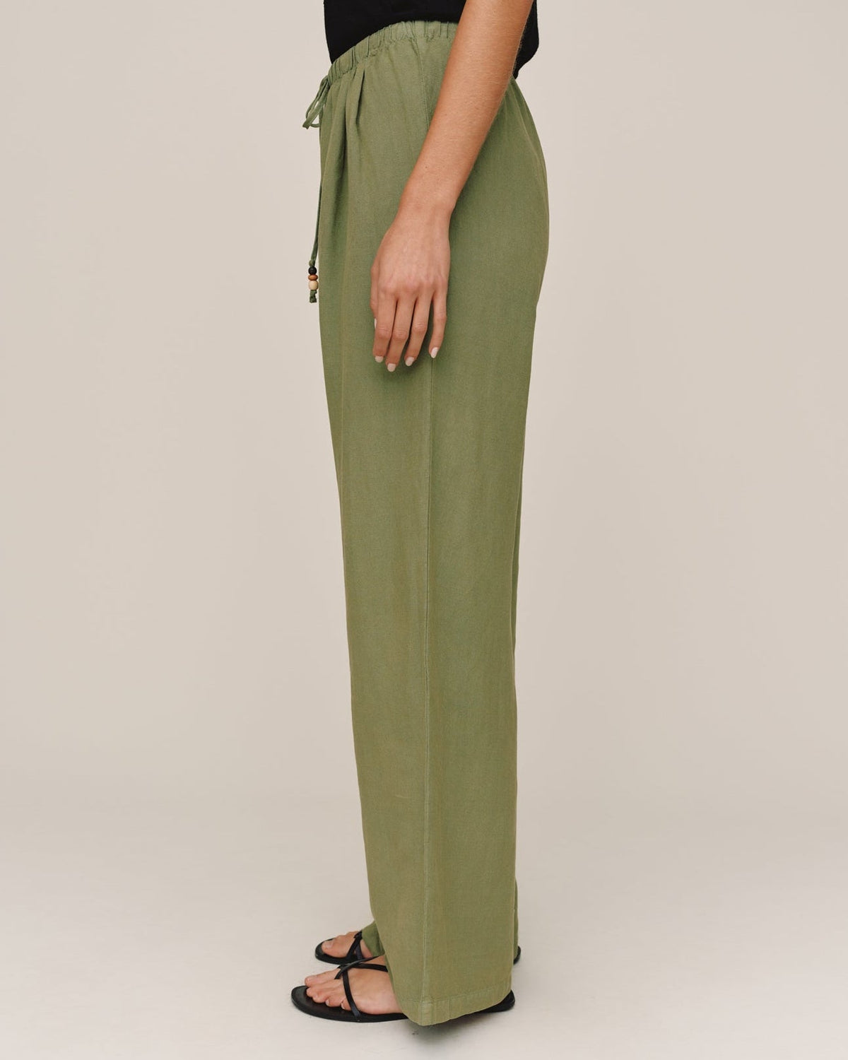 BEADED DRAWSTRING BEACH PANT