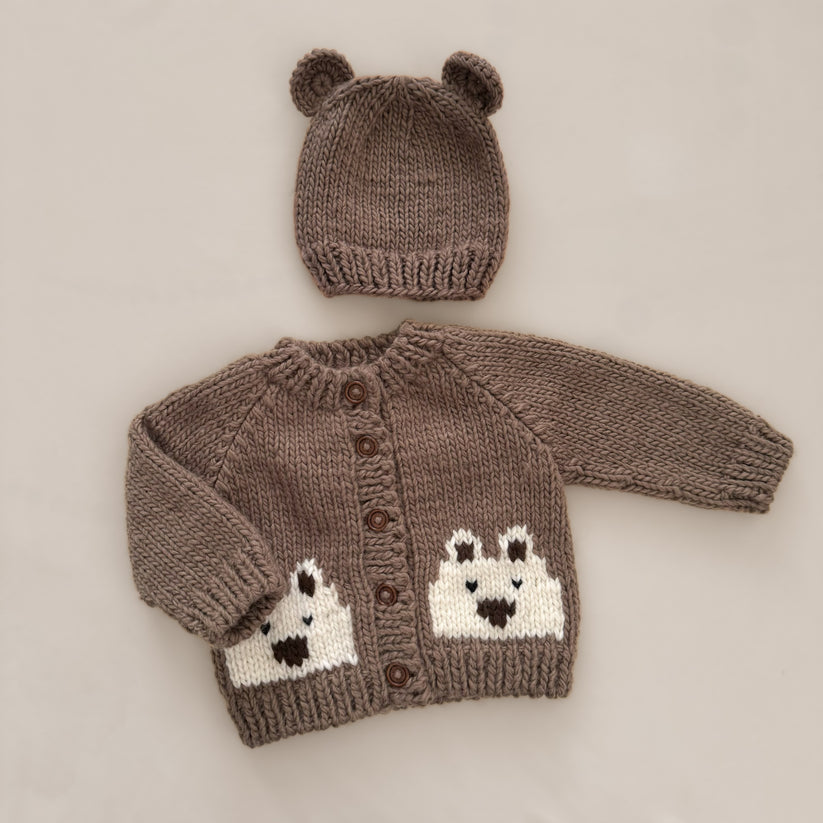 BEAR HAT TAN 6-24M