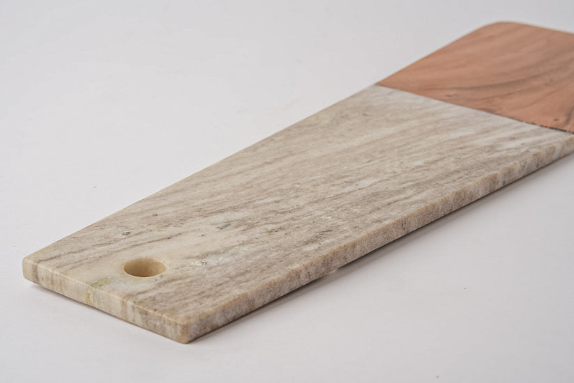 MARBLE/ACACIA WOOD LONG BOARD TAN