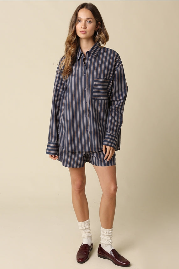 STRIPE OVERSIZED SHIRT