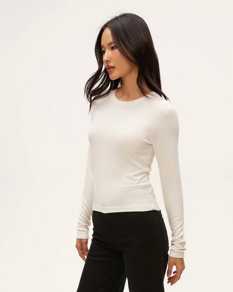 FINN ECO 2X1 RIB CROPPED CREW NECK
