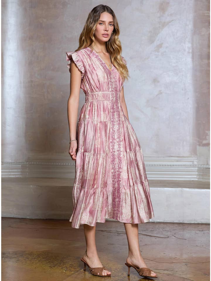 TIERED MIDI DRESS