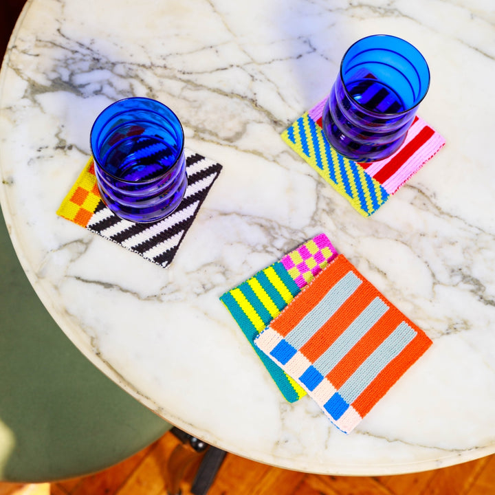 PATTERN PATCH COASTER SET