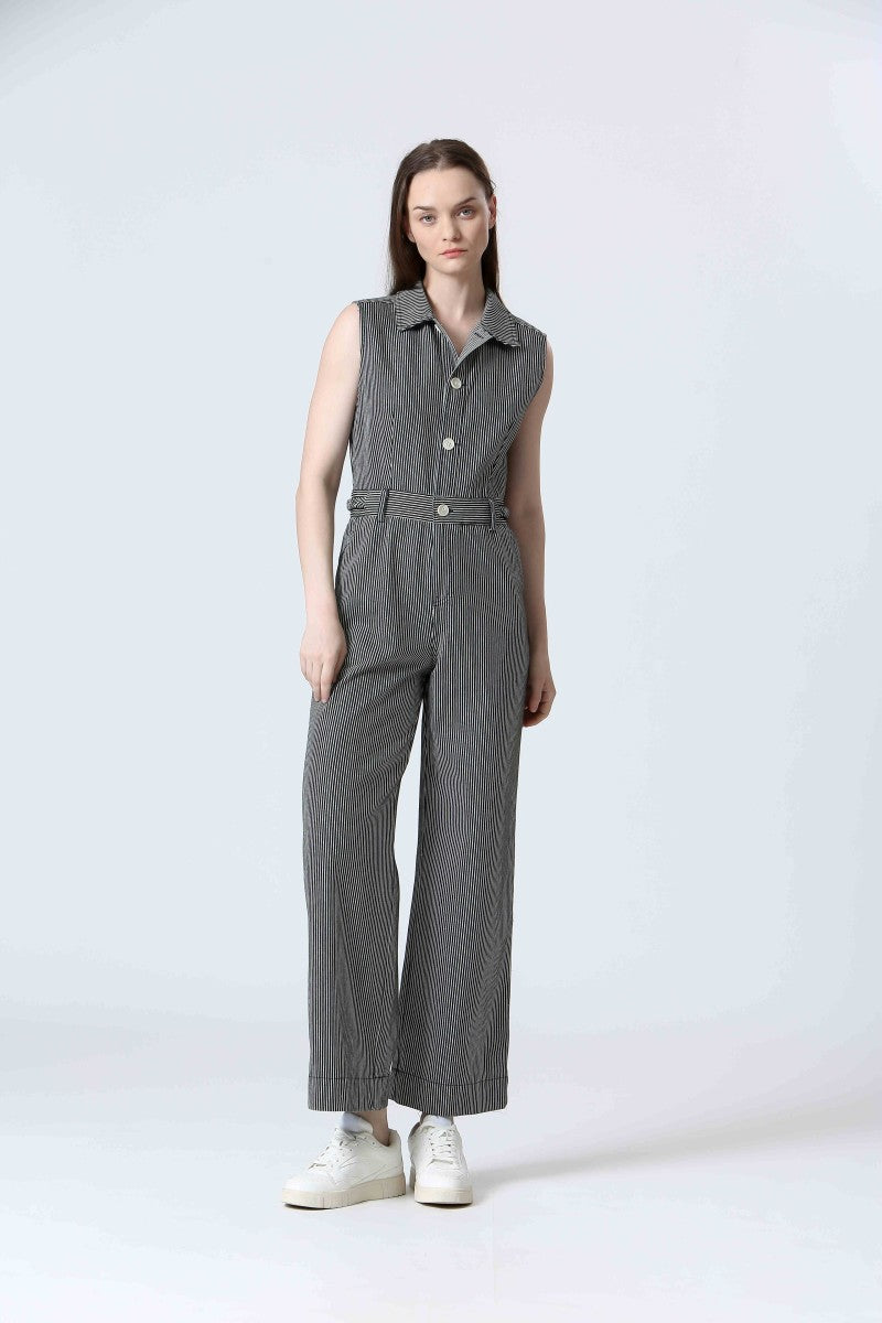 STRIPED JUMPSUIT