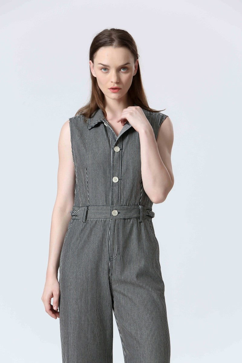 STRIPED JUMPSUIT