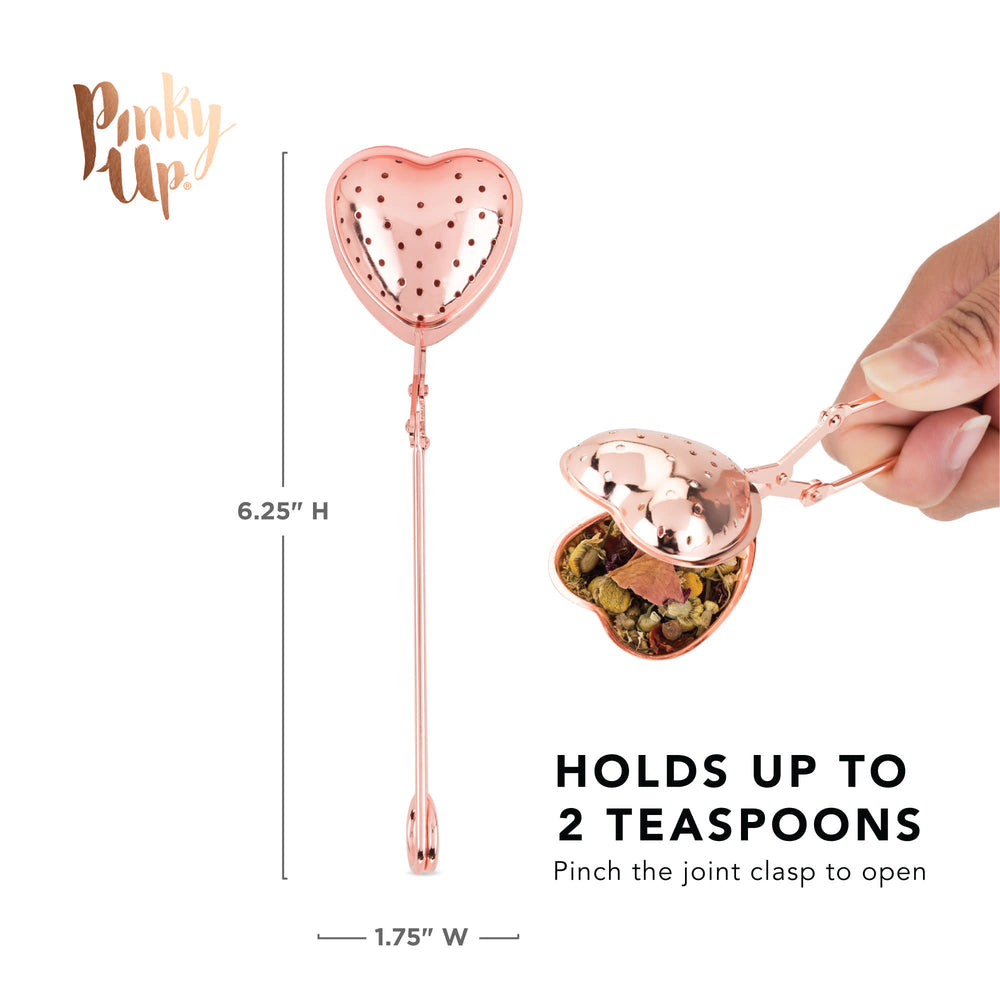 ROSE GOLD HEART TEA INFUSER