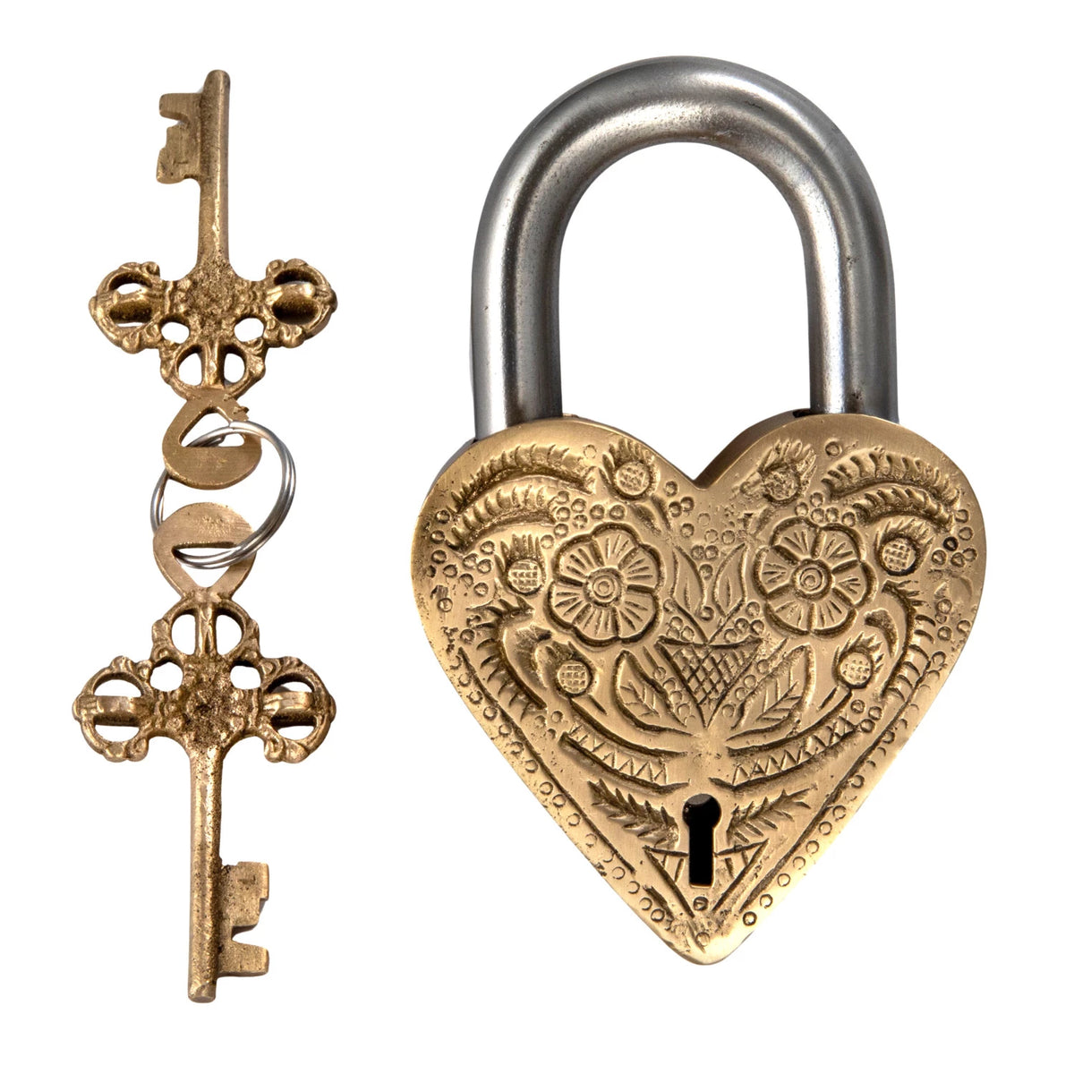 BRASS HEART LOCK