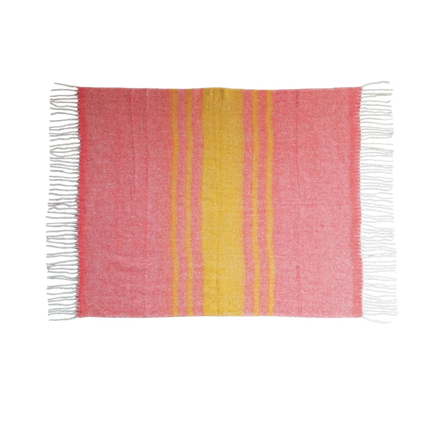 WOOL BLEND STRIPE THROW