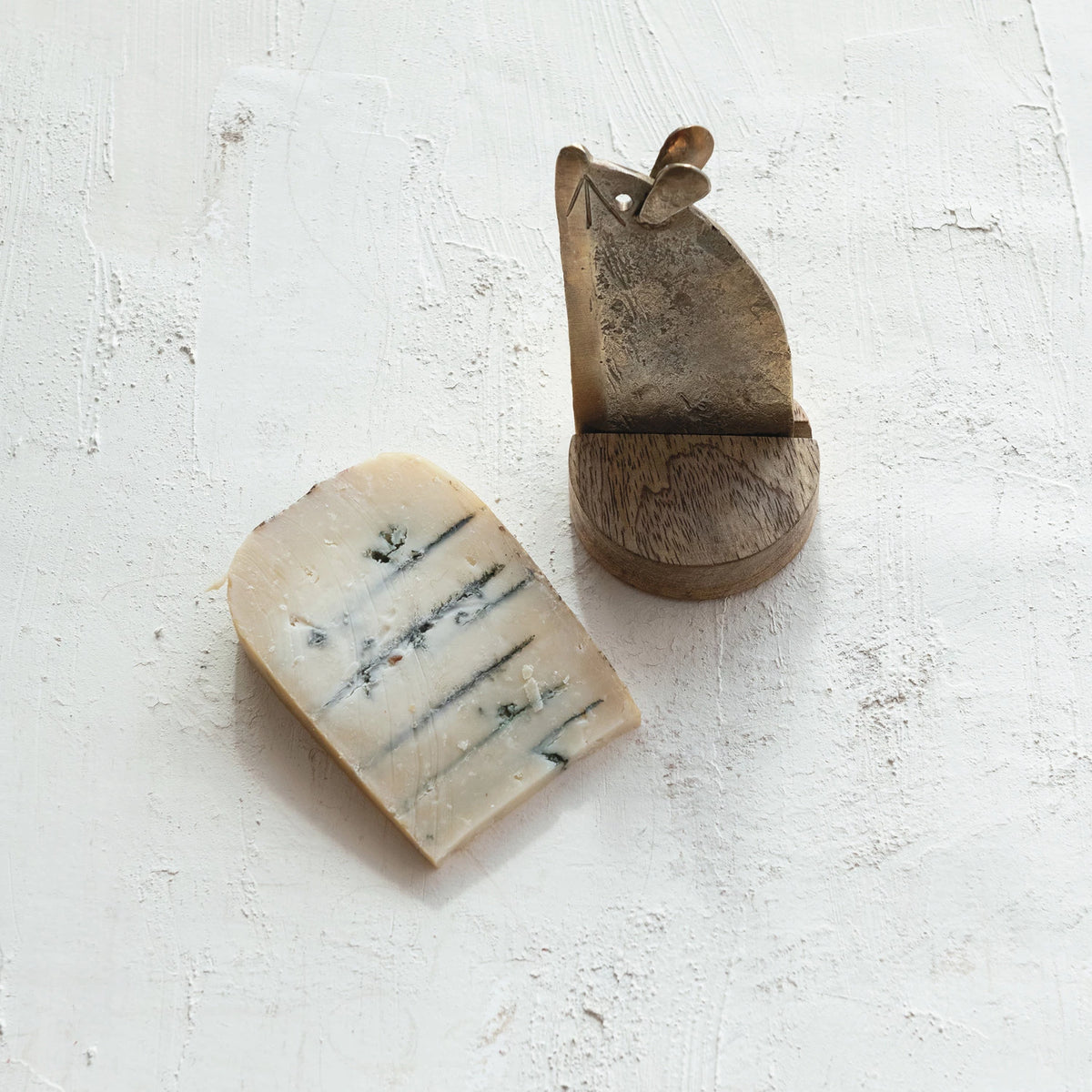 MOUSE CHEESE KNIFE IN WOOD