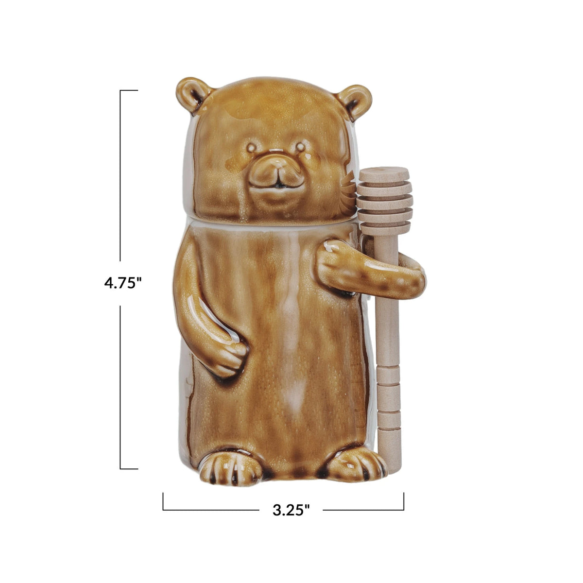 STONEWARE HONEY JAR