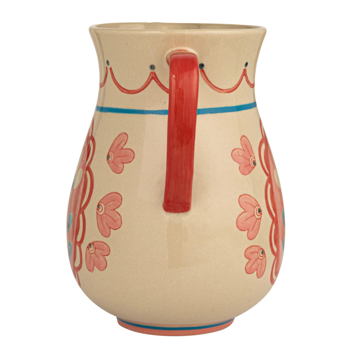 FLORAL PAINTED PITCHER