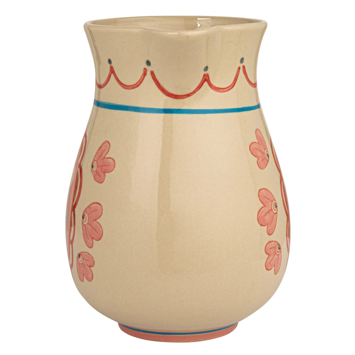 FLORAL PAINTED PITCHER