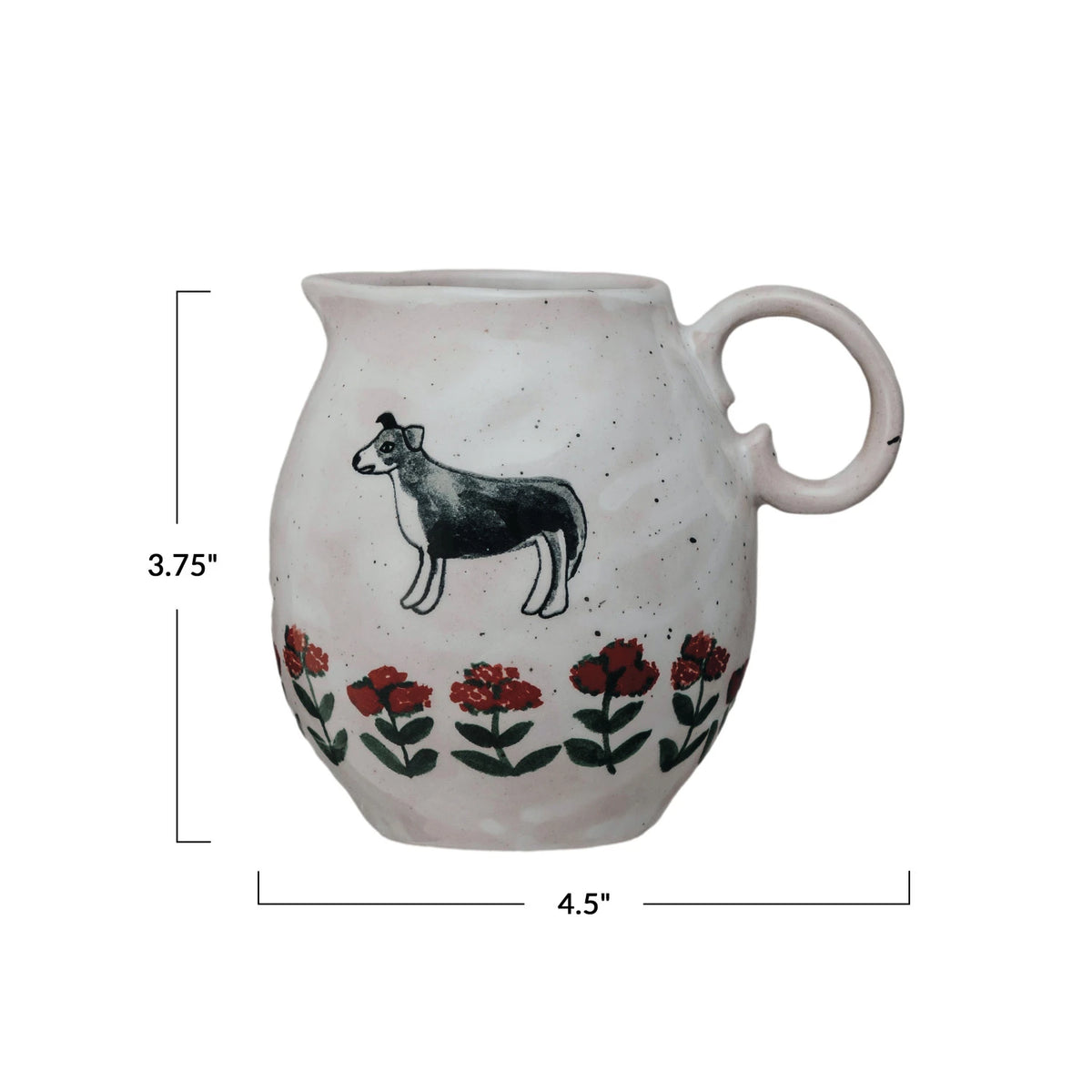 PAINTED CREAMER W/DOG