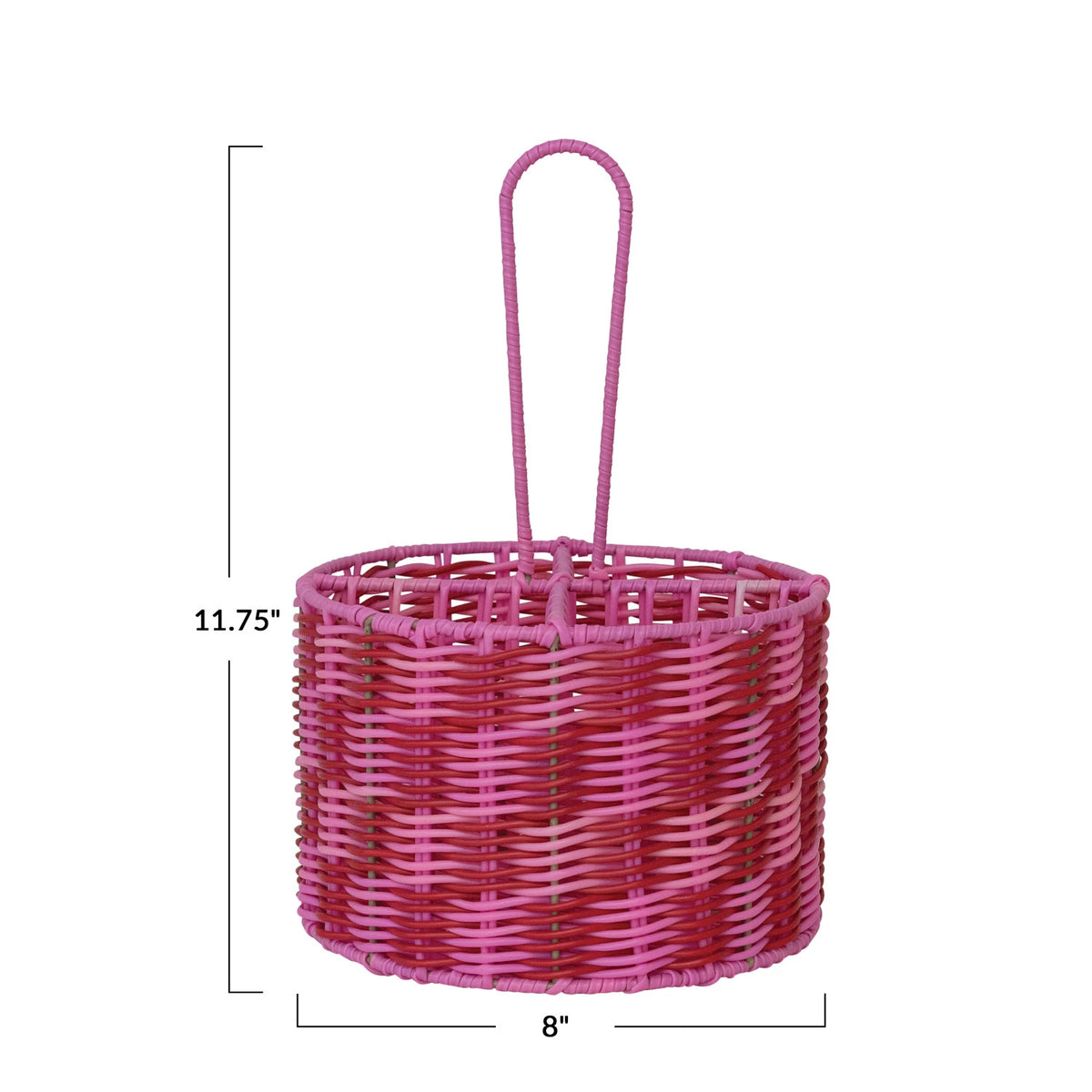 WOVEN PLASTIC 4 SECTION CADDY