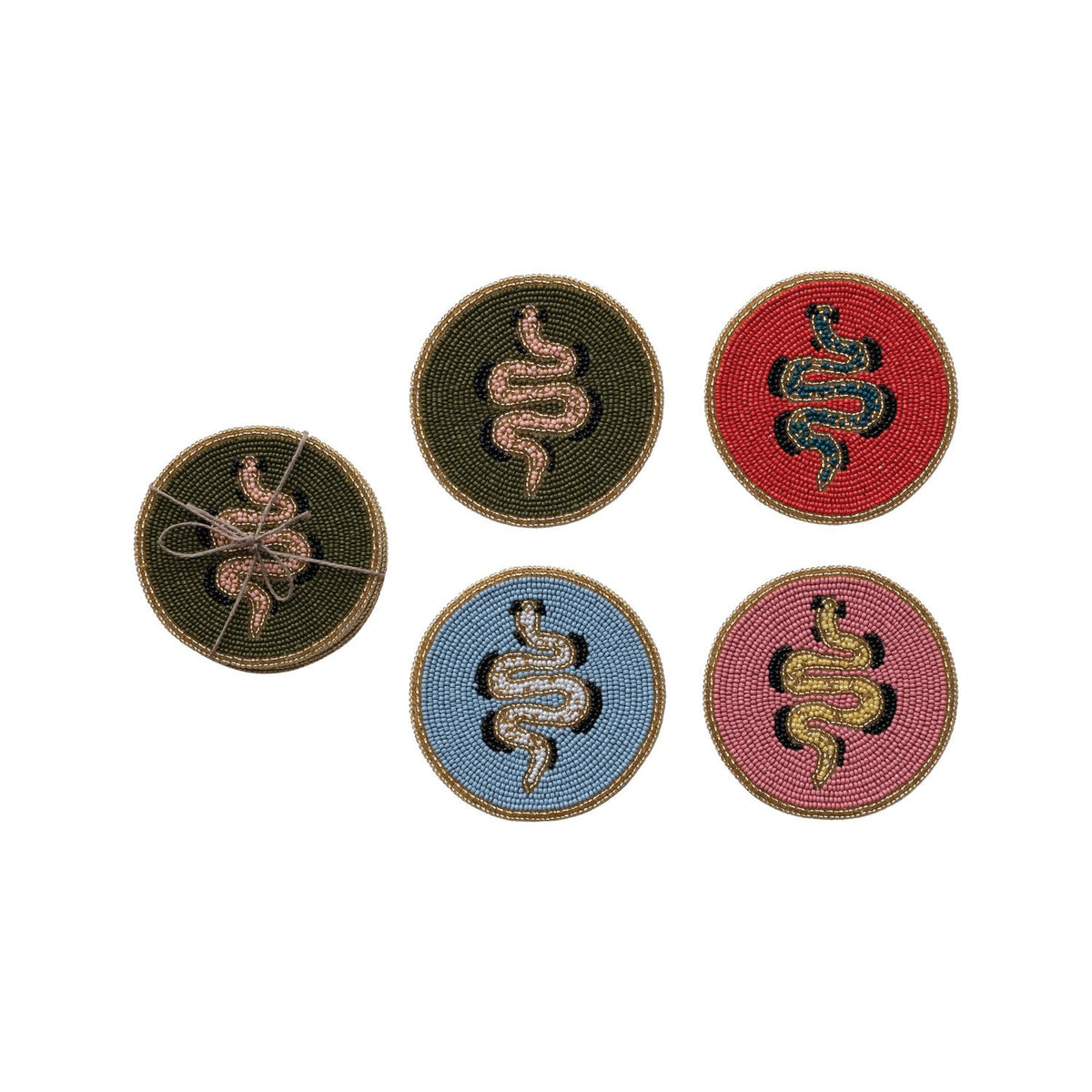 SNAKE BEADED COASTERS