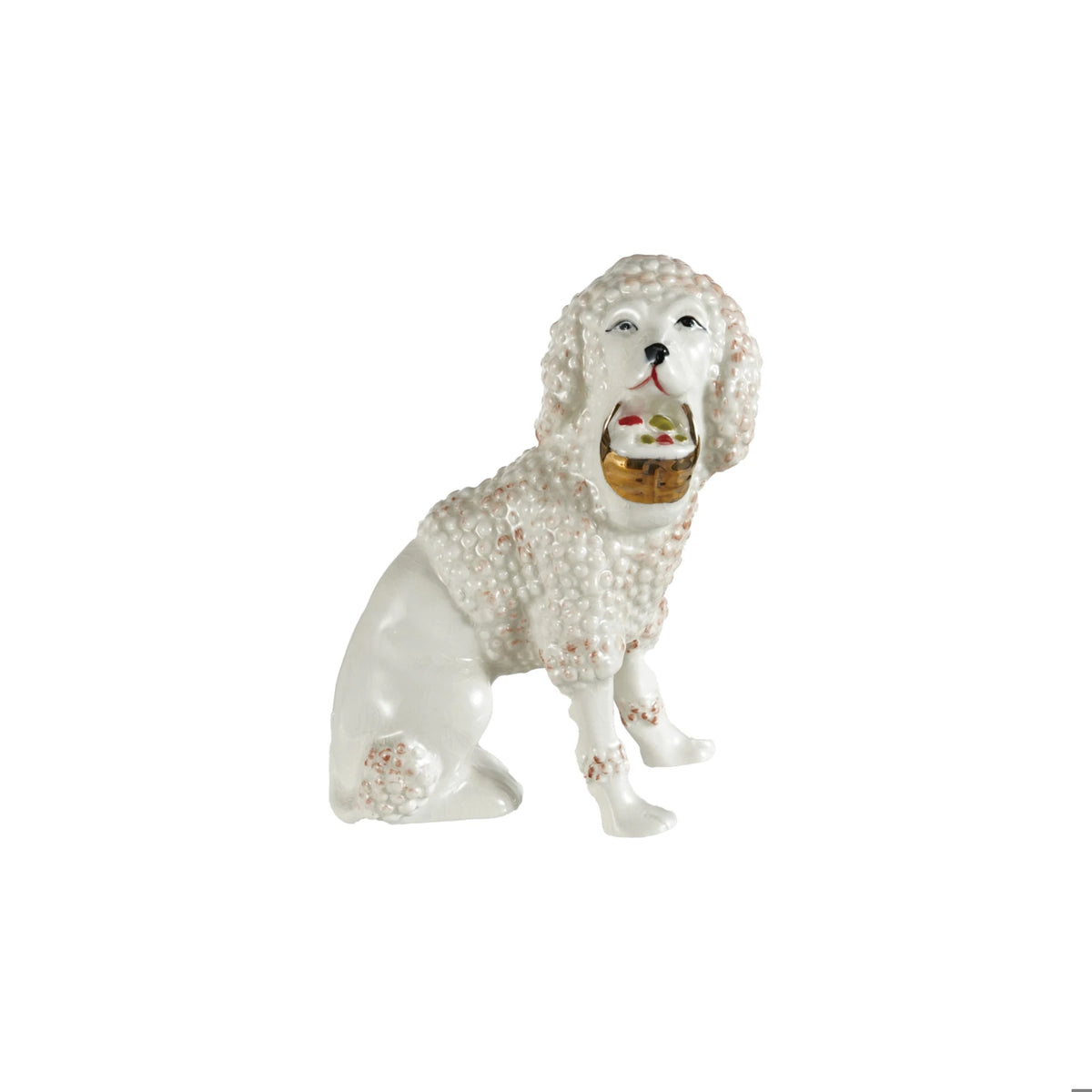 STAFFORDSHIRE POODLE W/BASKET