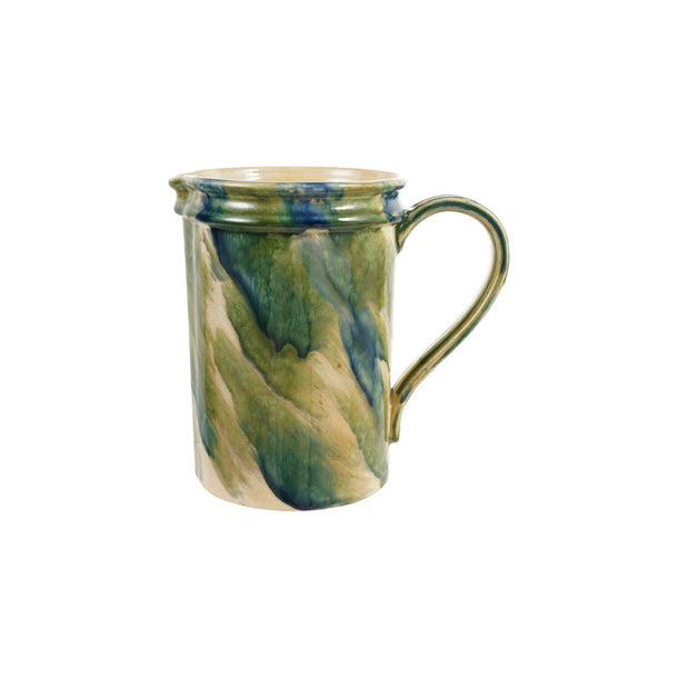 BLUE/GREEN MARBLED JUG