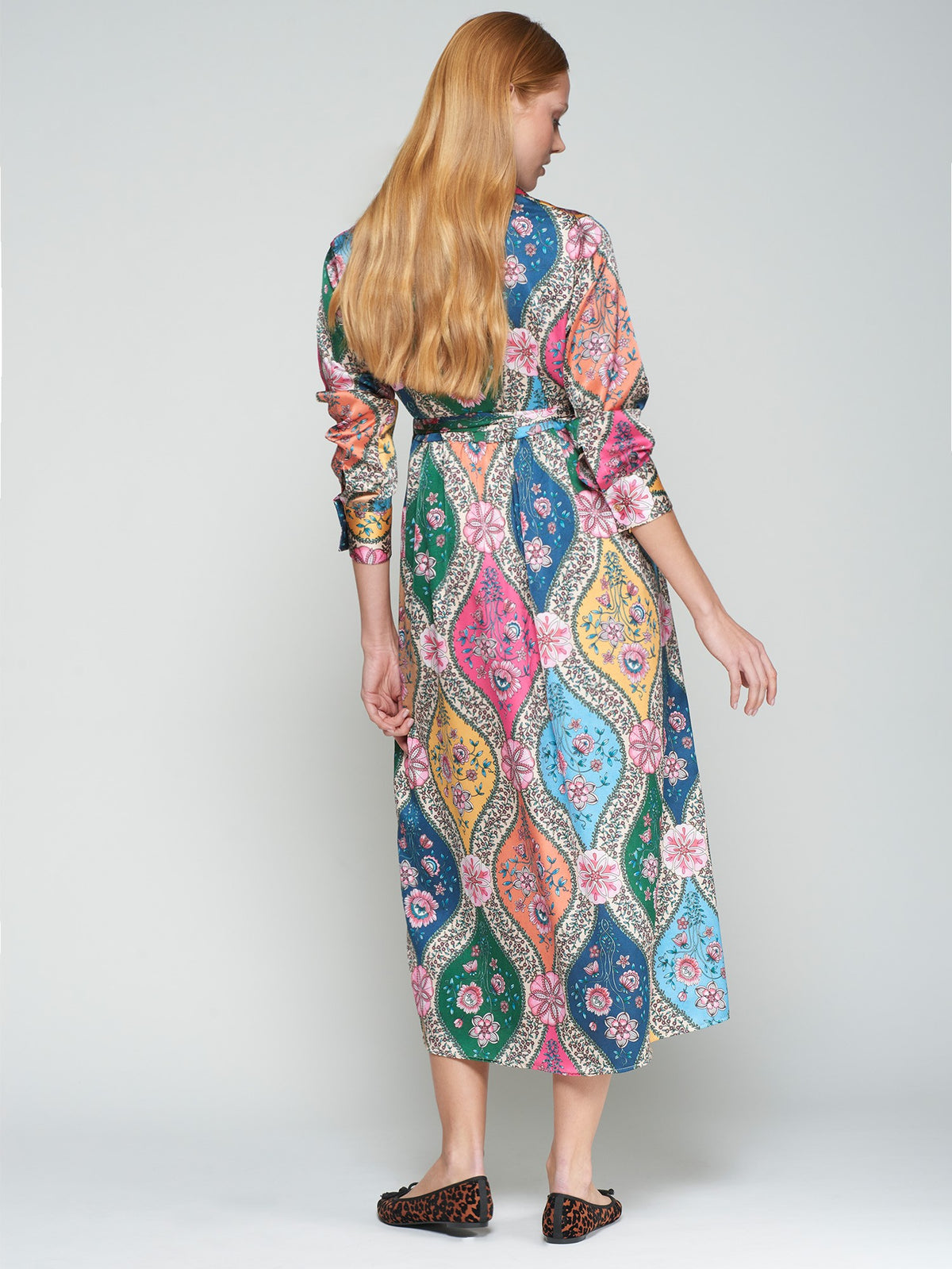 FLORAL SHIRT DRESS