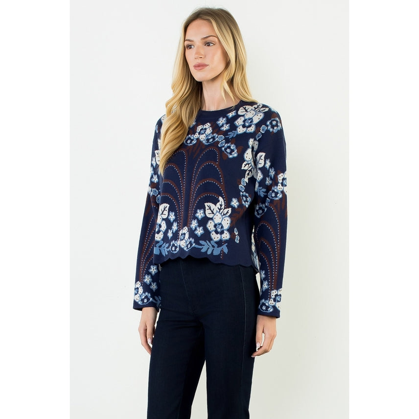 ALL OVER PATTERN SWEATER