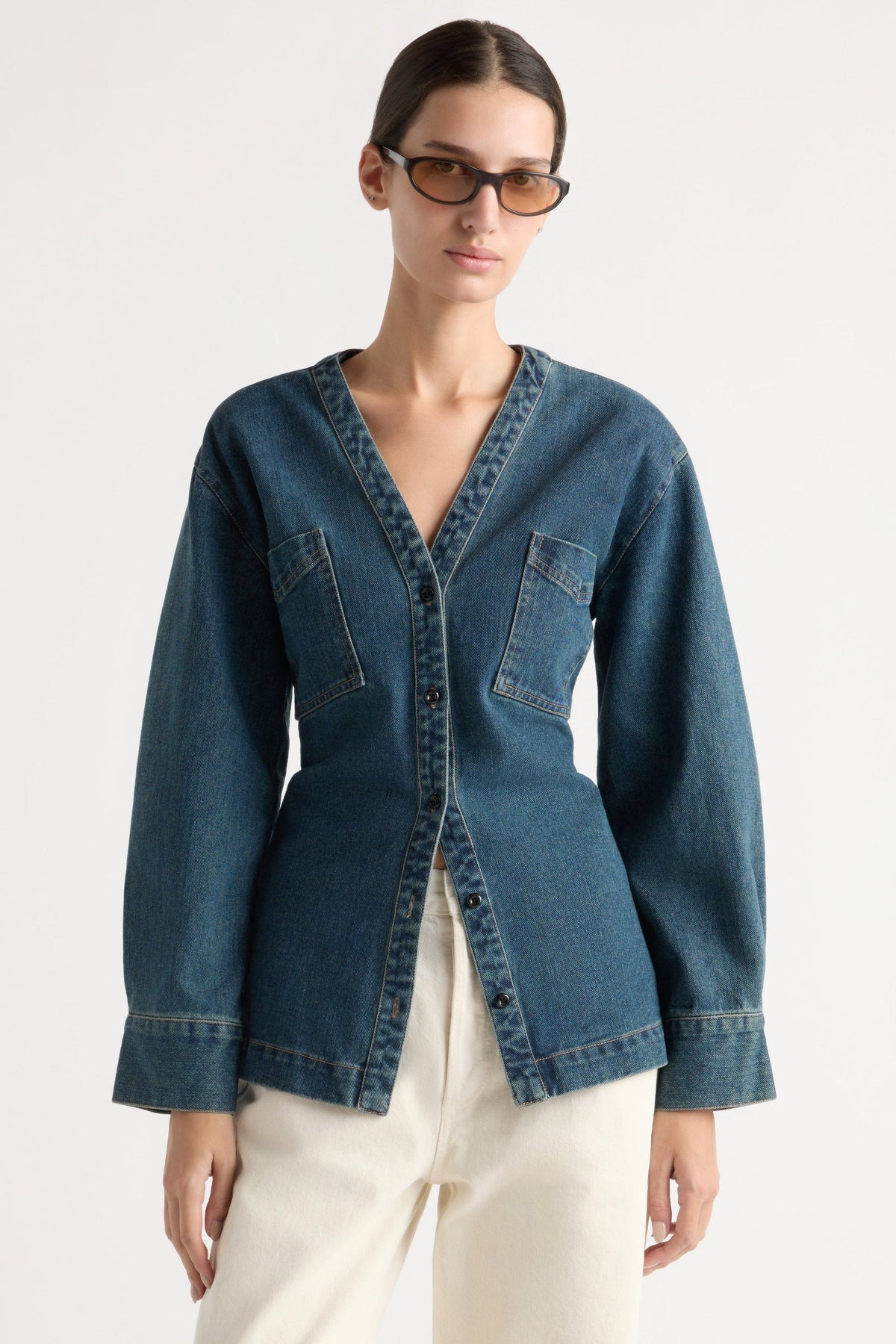 EMMETT CINCH WAIST DENIM JACKET