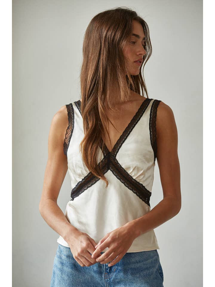 SATIN LACE CAMI