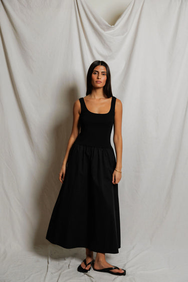 FABIOLA COTTON POPLIN SLEEVELESS DRESS