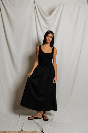 FABIOLA COTTON POPLIN SLEEVELESS DRESS