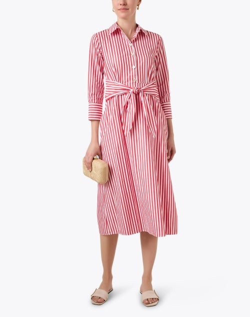 STRIPE TIE WAIST DRESS