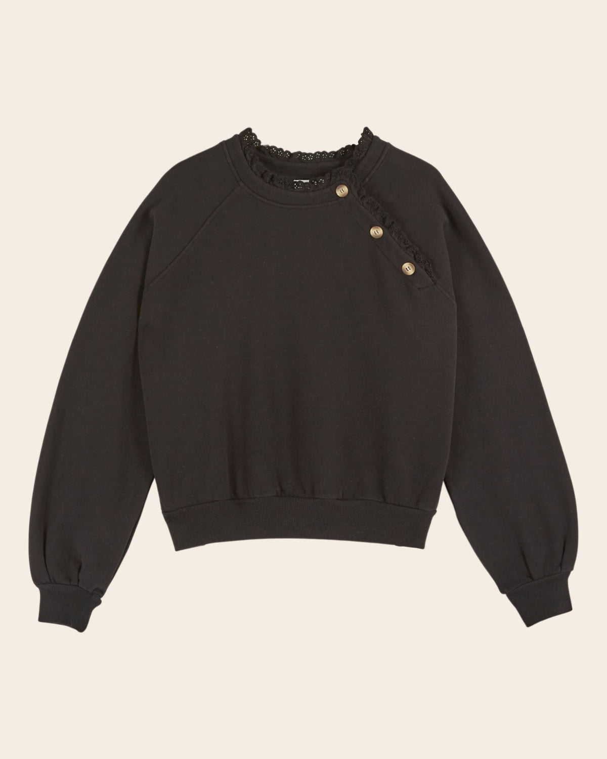 BUTTON SWEATSHIRT