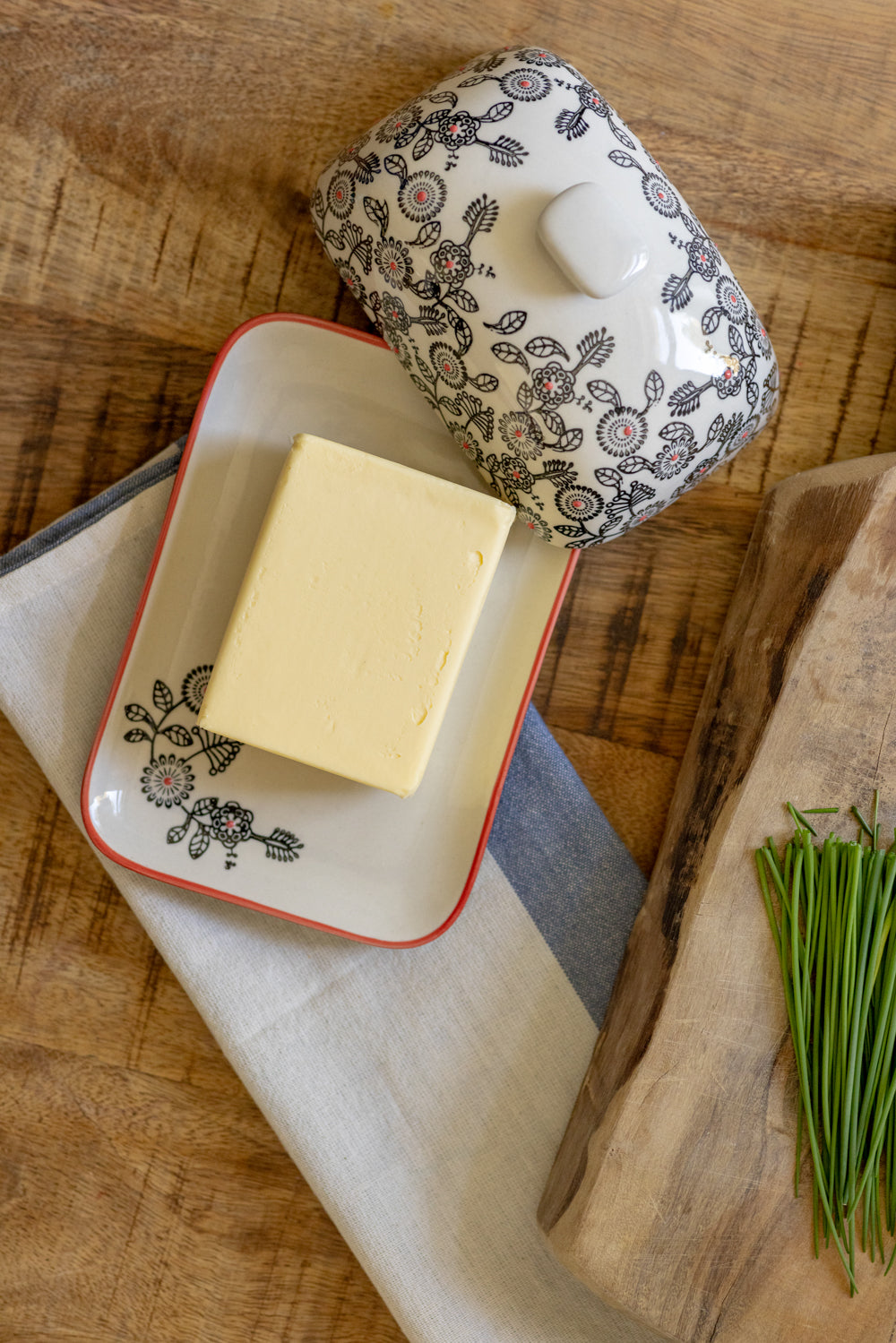 BUTTER DISH FLORAL