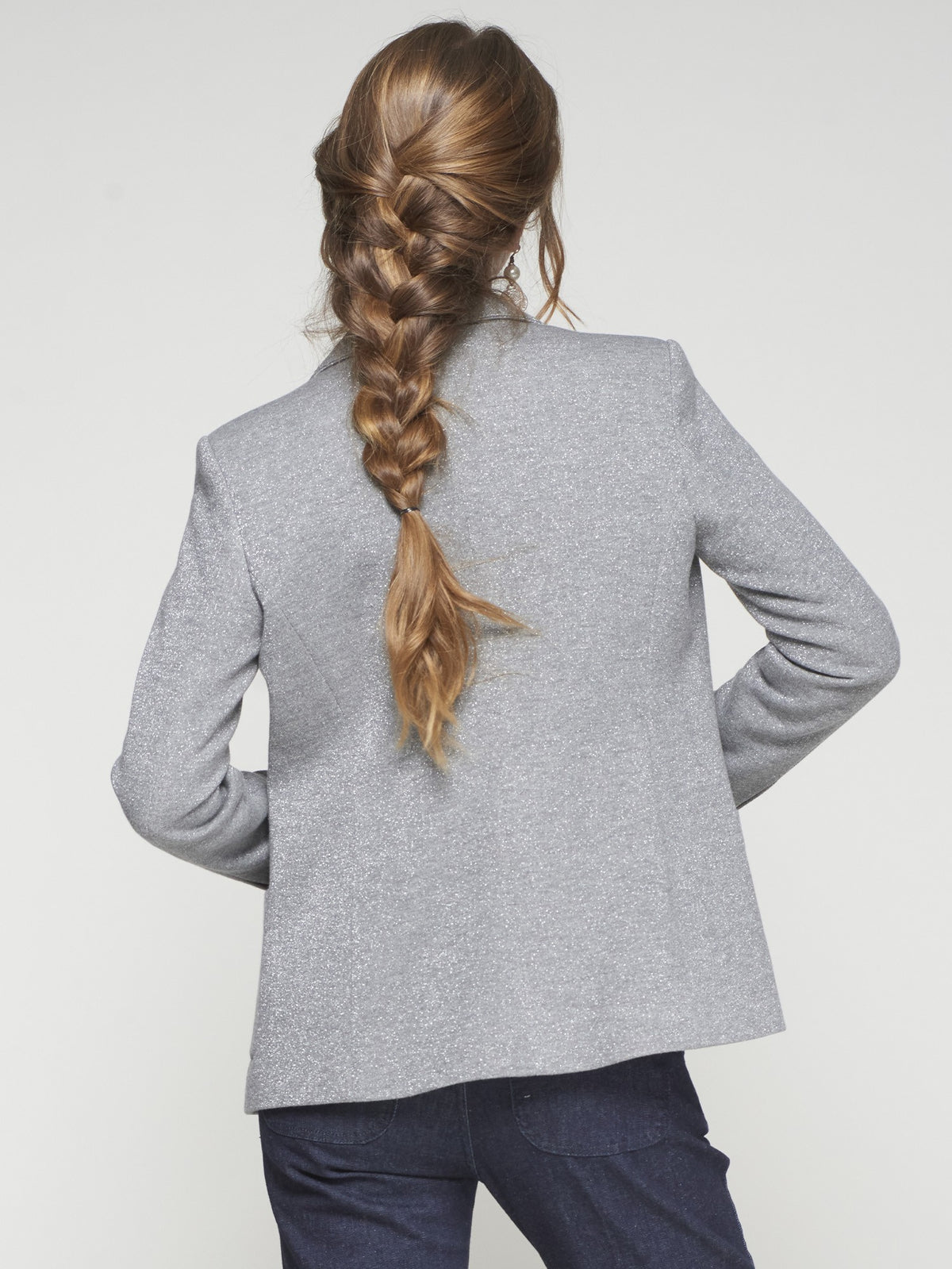 SPARKLE JERSEY BLAZER