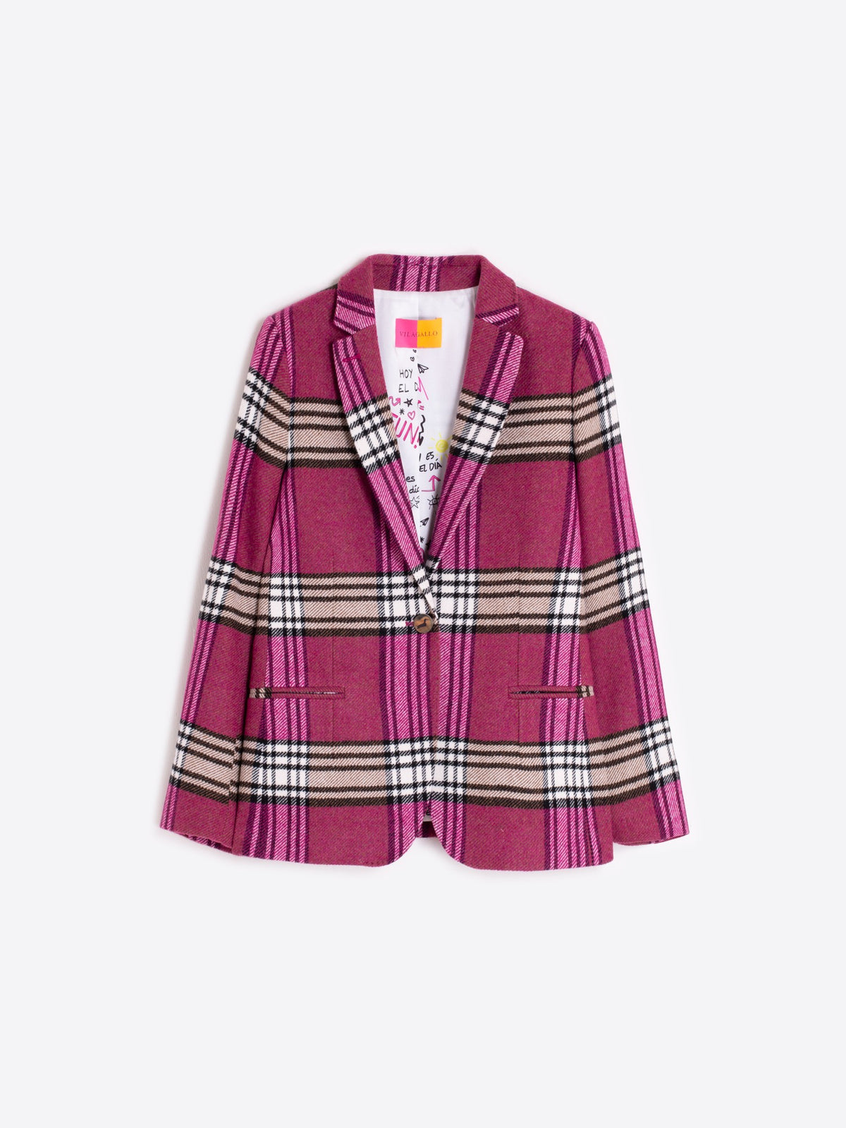 PLAID BLAZER