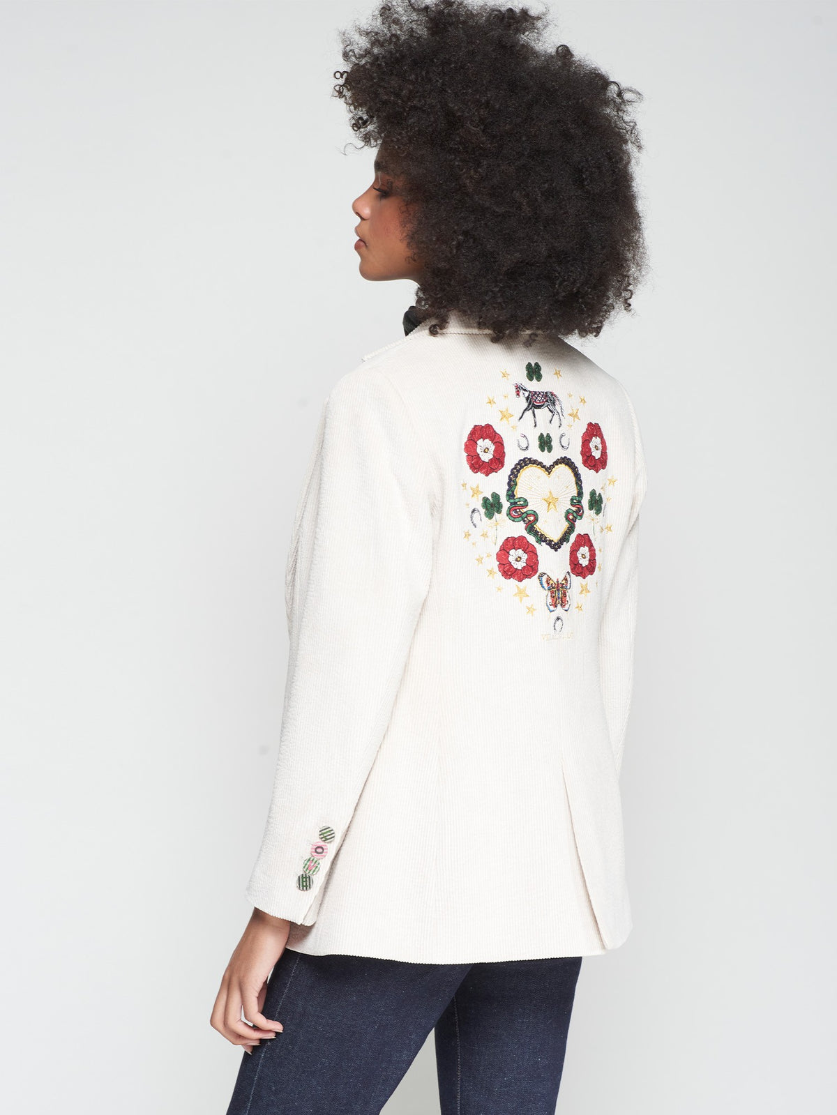 EMBROIDERED FLORAL BLAZER