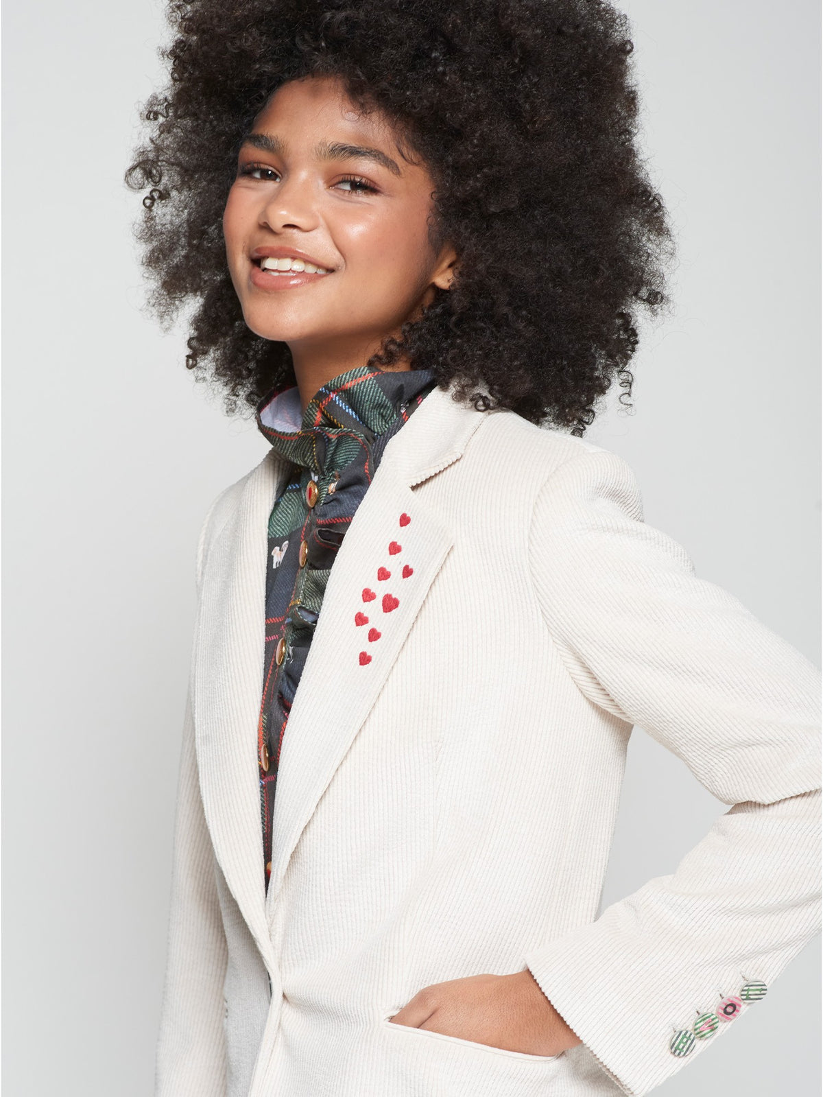 EMBROIDERED FLORAL BLAZER