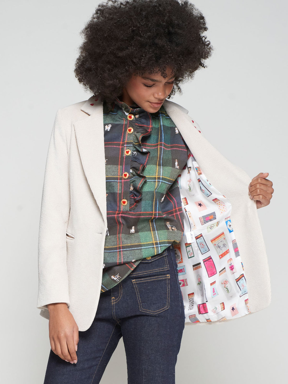 EMBROIDERED FLORAL BLAZER