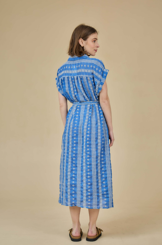 EYELET LONG DRESS