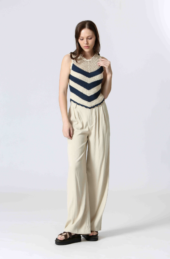 STRIPED KNIT TOP