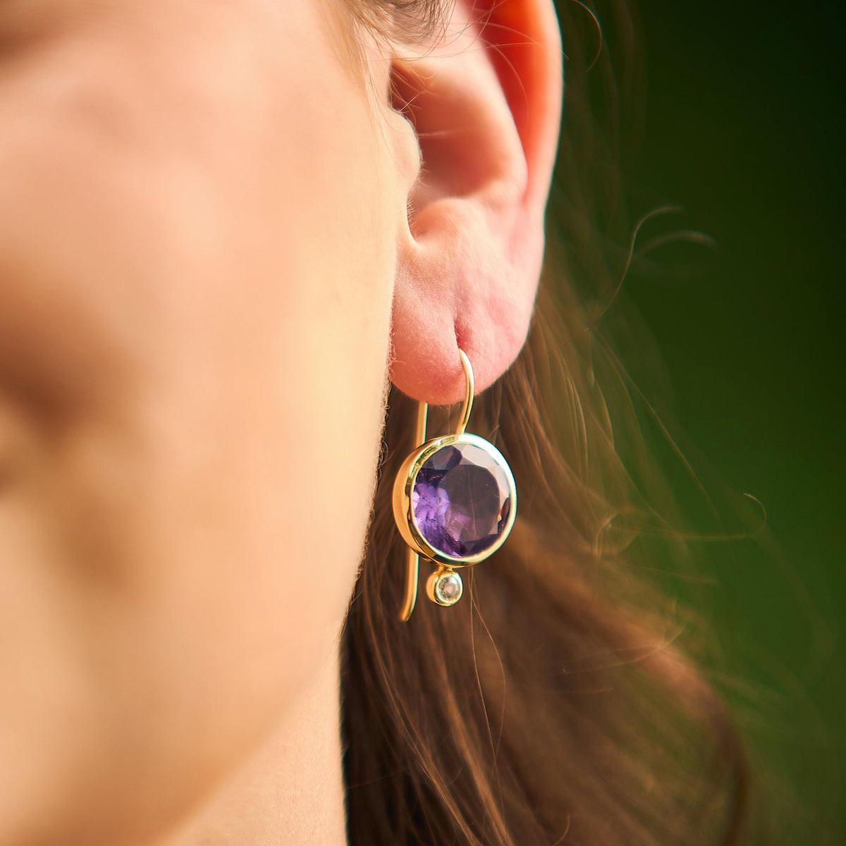 TINI MINI EARRING AMETHYST