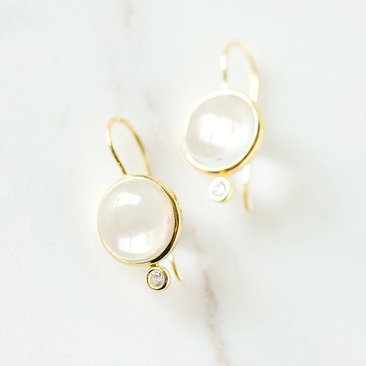 TINI MINI EARRING CLEAR QUARTZ