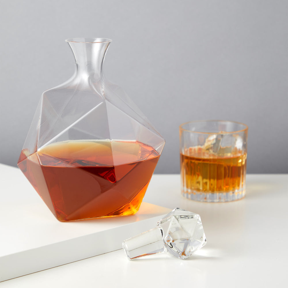 FACETED LIQUOR DECANTER