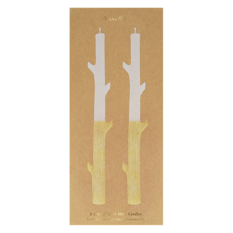 GOLD DIPPED STICK CANDLES