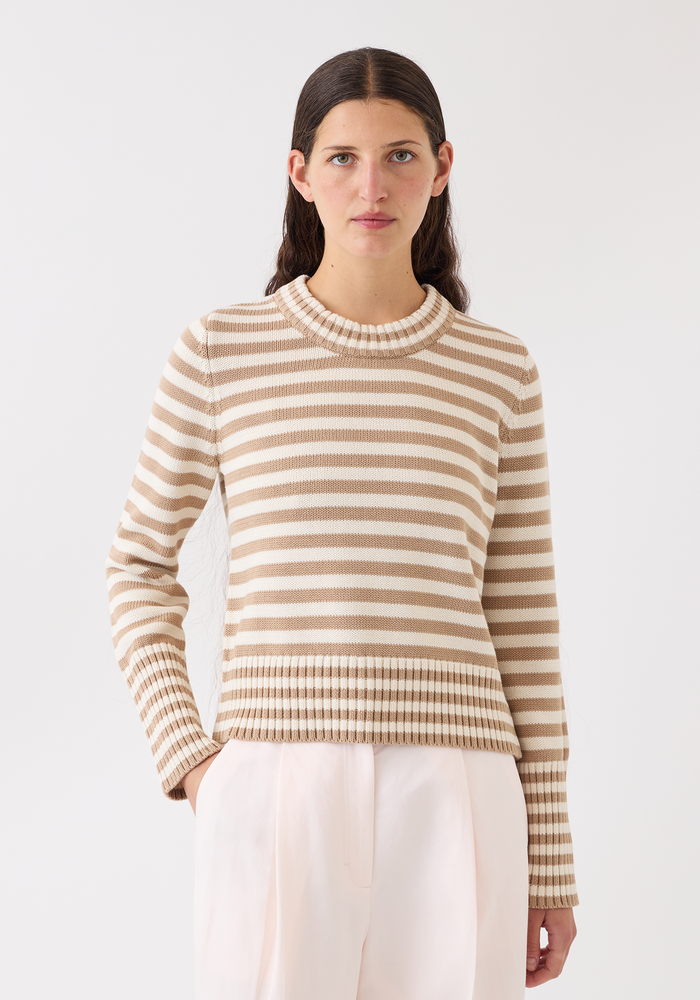 MICHA STRIPE COTTON SWEATER