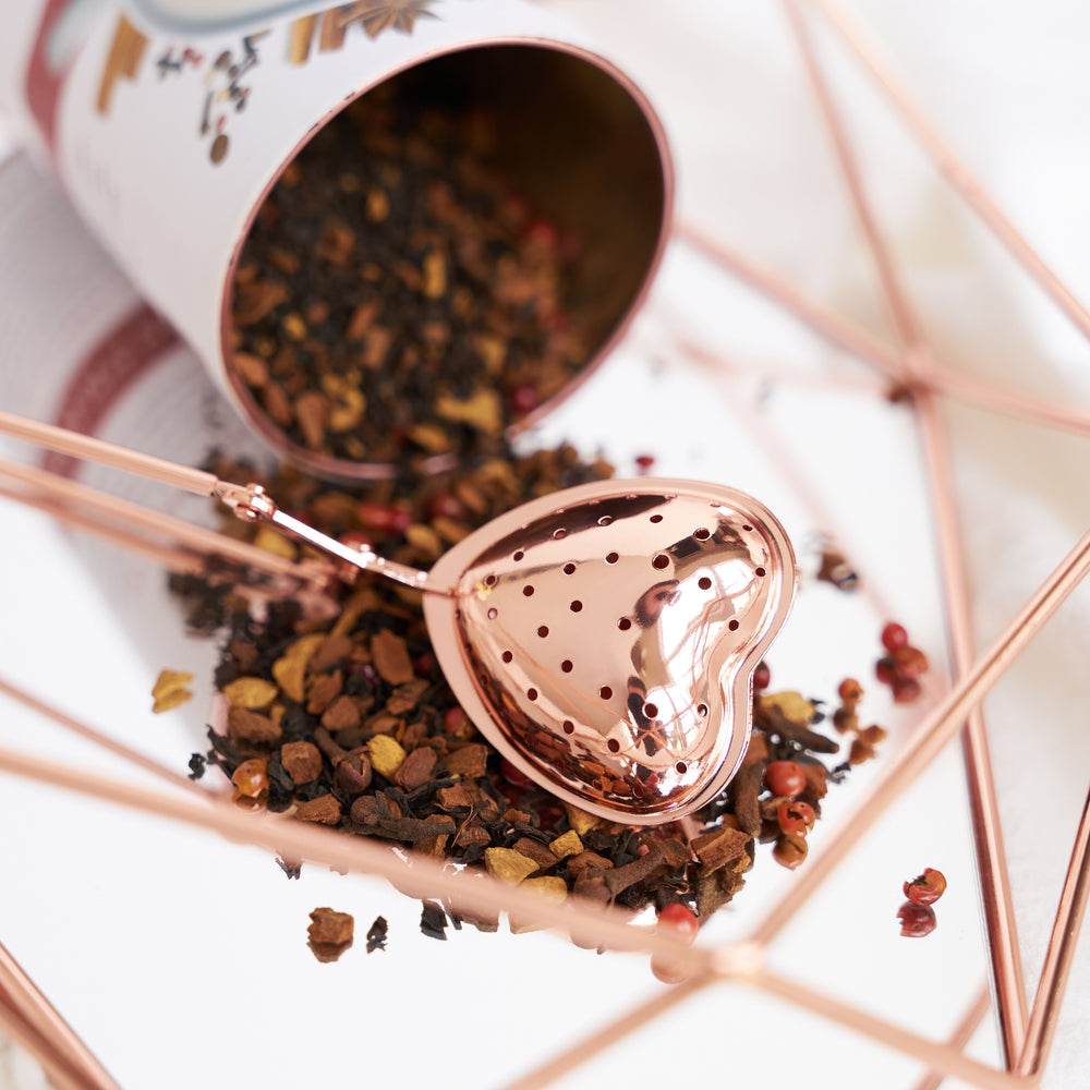 ROSE GOLD HEART TEA INFUSER