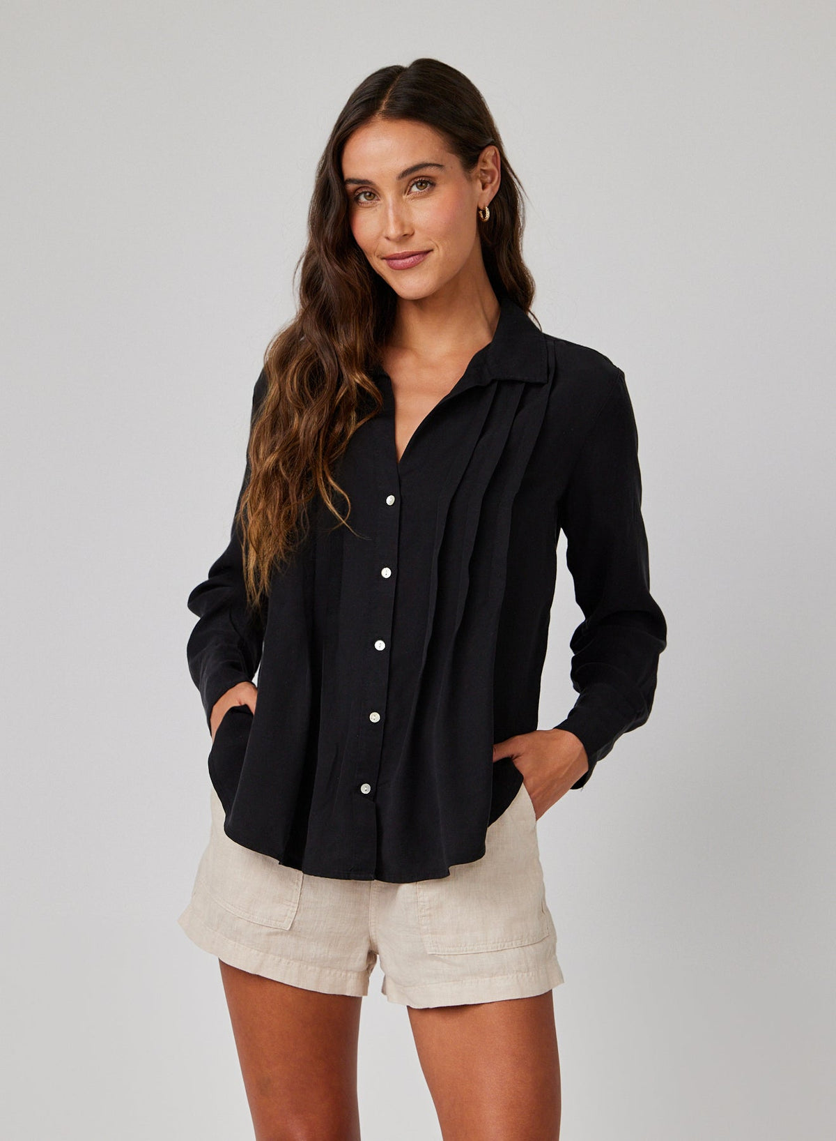 PINTUCK BUTTON DOWN