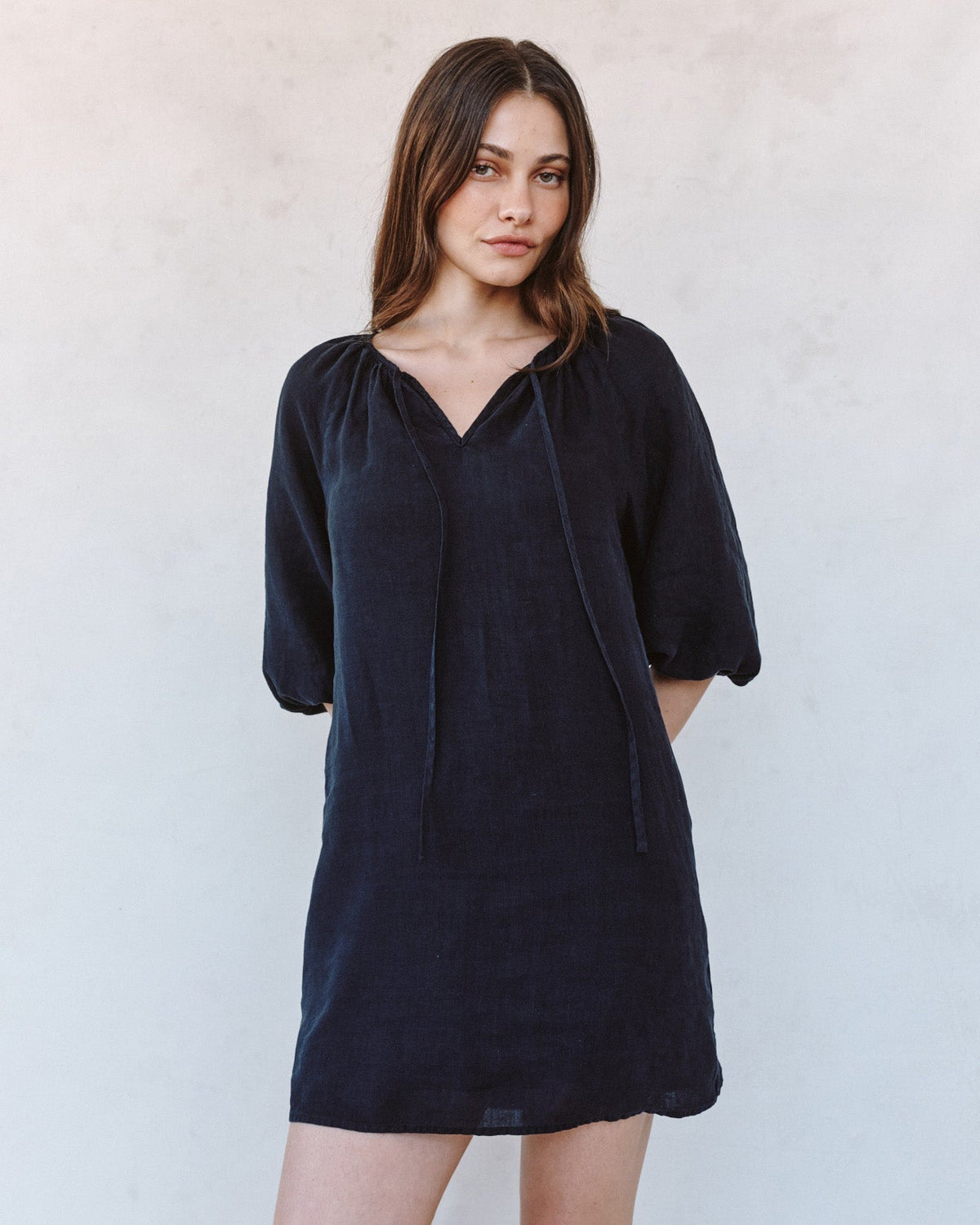 PULLOVER PUFF SLEEVE DRESS